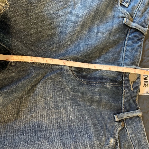 Paige Jimmy Jimmy Shorts Dark Wash Ripped - Picture 10 of 11